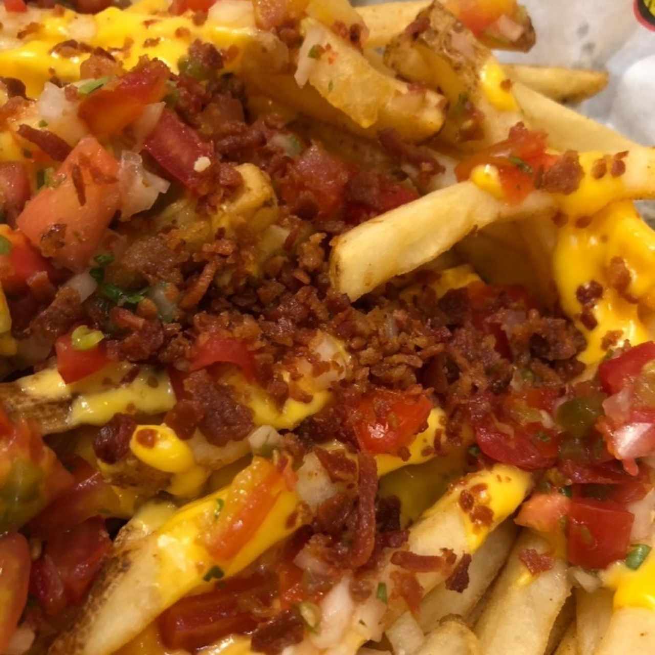 Loaded Cheese and Bacon Fries