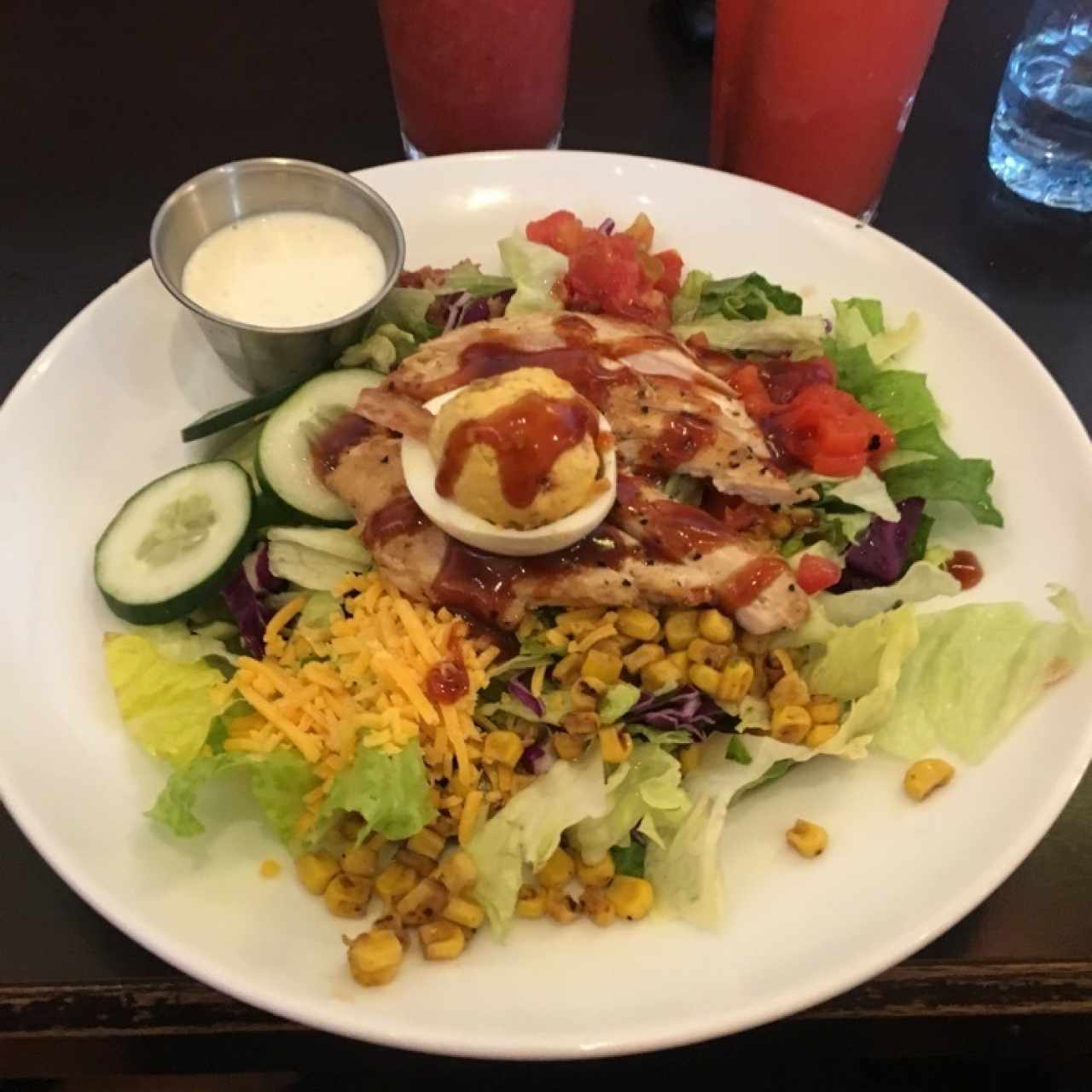 BBQ chicken cobb salad