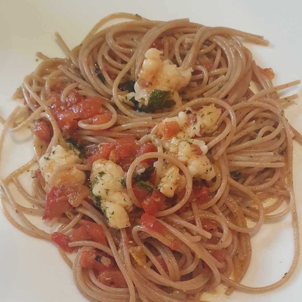 Spaghetti Integral con Langosta