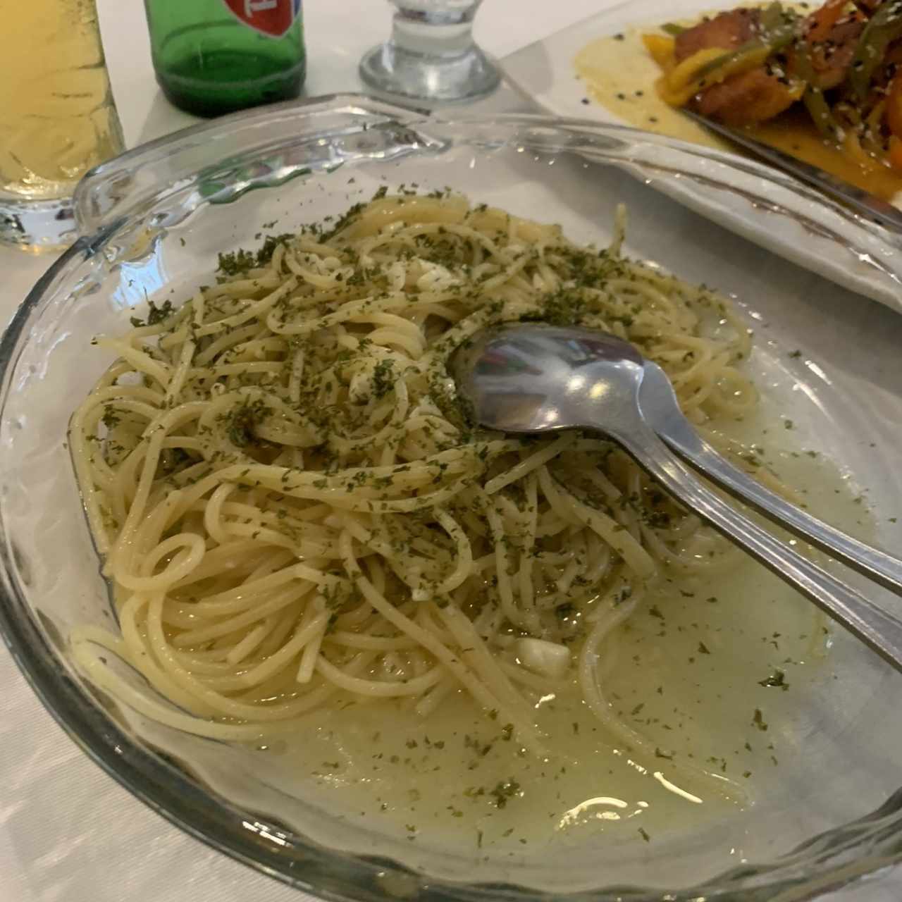 Pasta al oleo (acompañamiento)