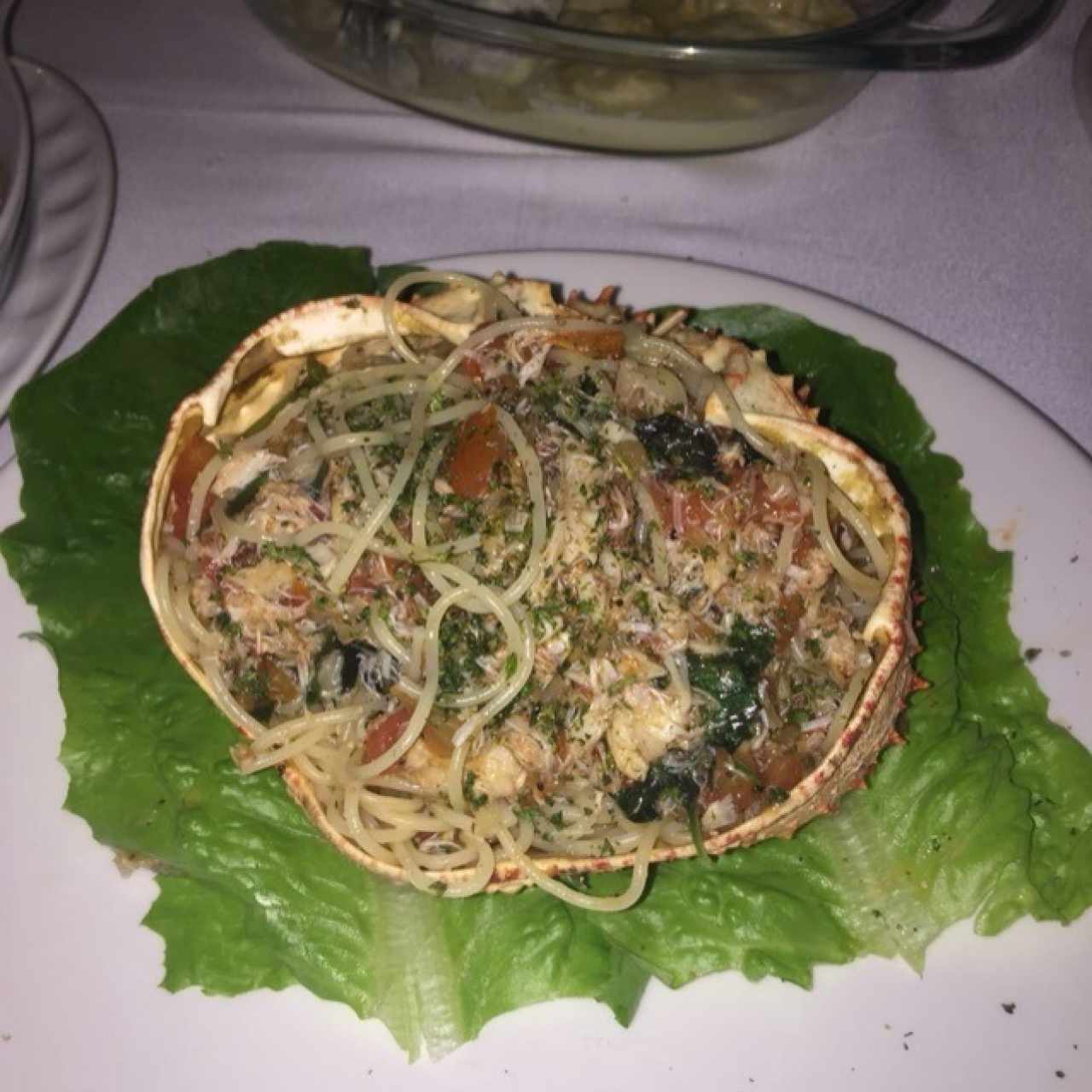 Linguini con Centollo