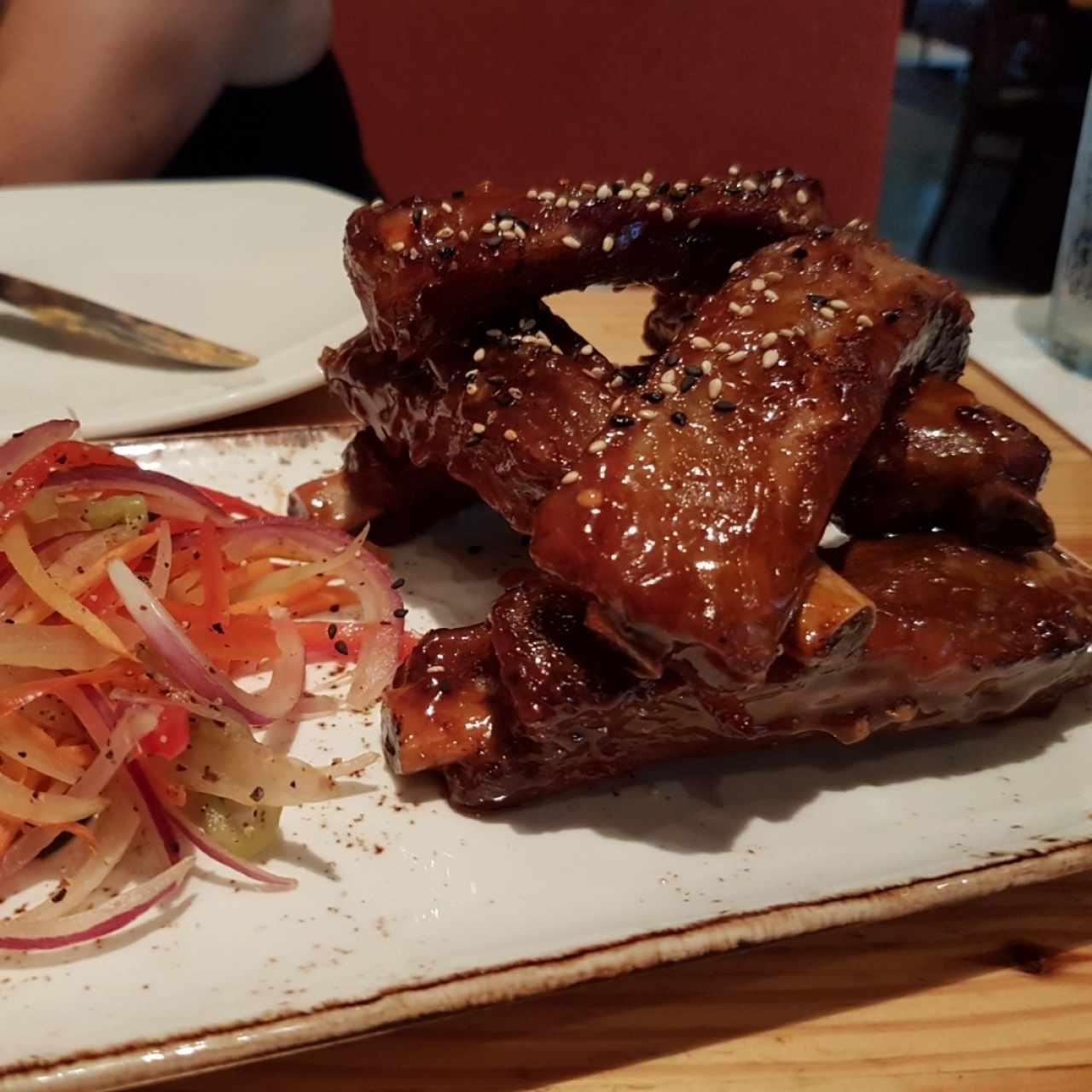 costillas a la barbacoa