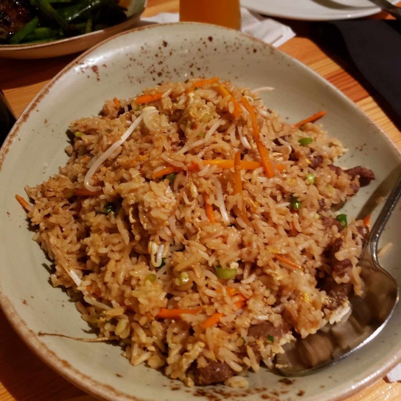 arroz frito con carne