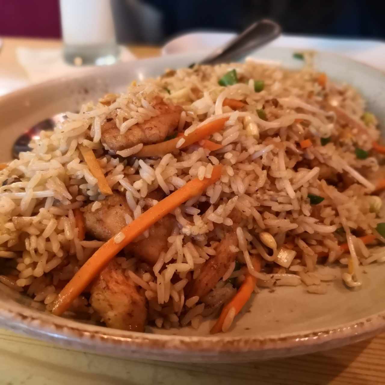 arroz frito de pollo