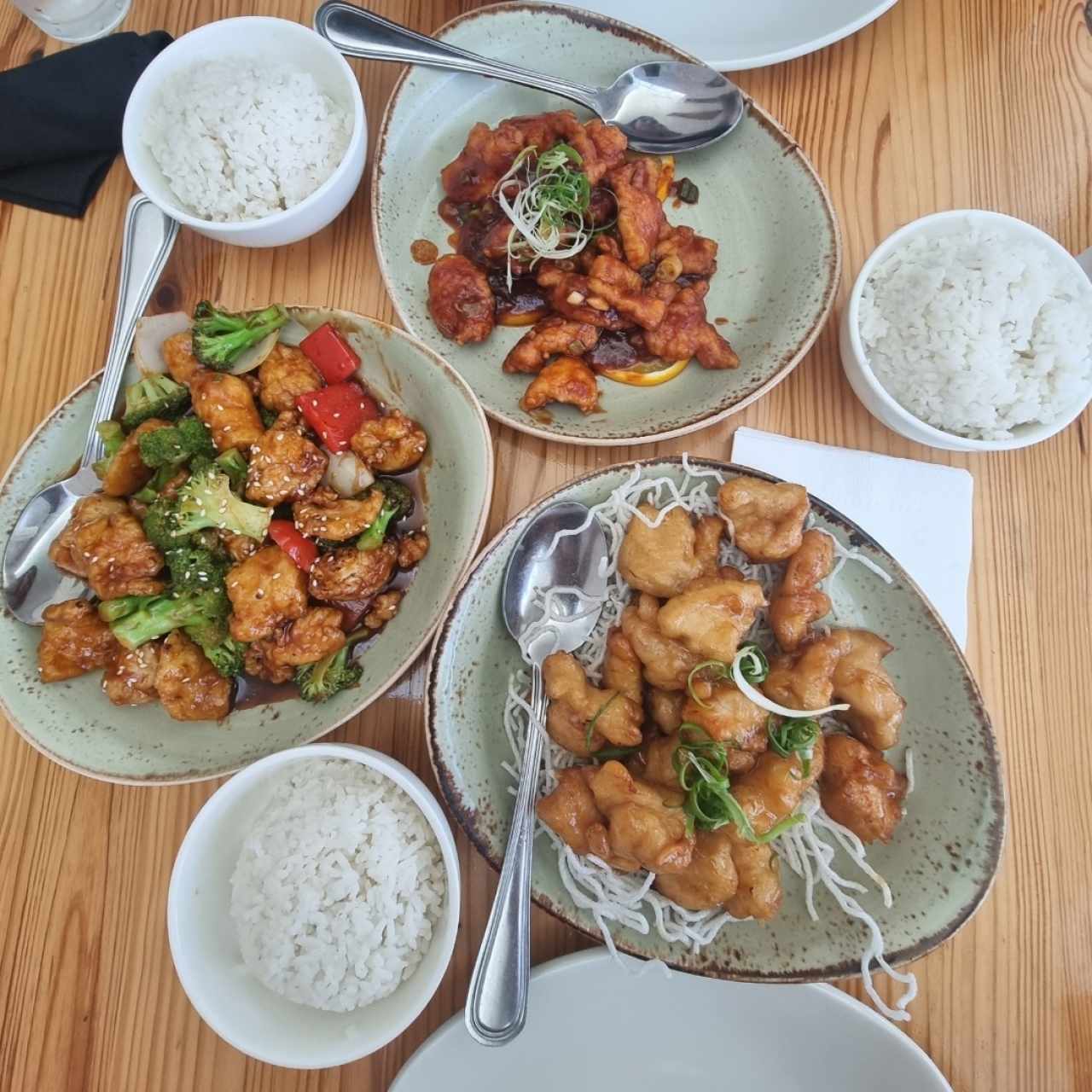 Orange Chicken, Sesame Chicken, Crispy Honey Chicken