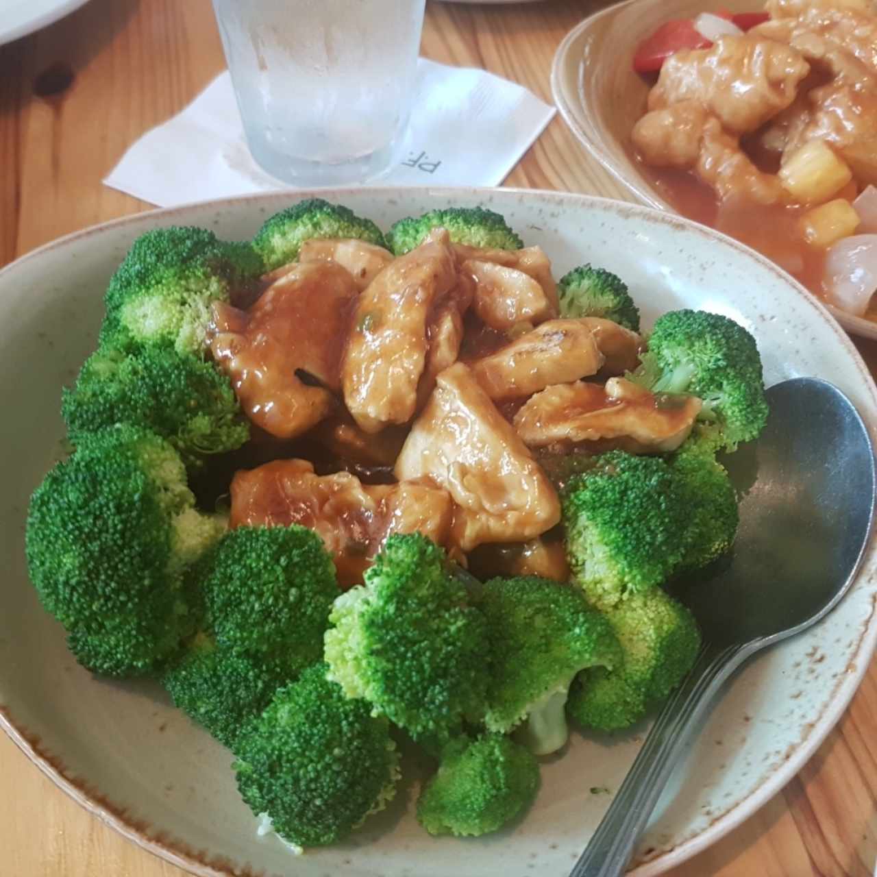 ginger chicken with brocoli.