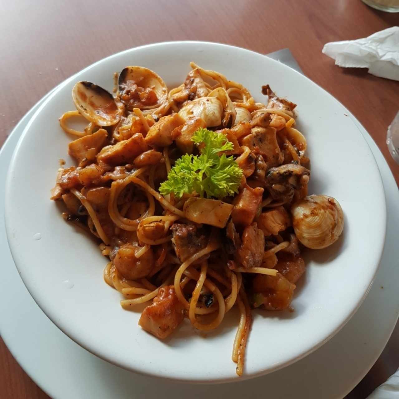 spagetti con mariscos