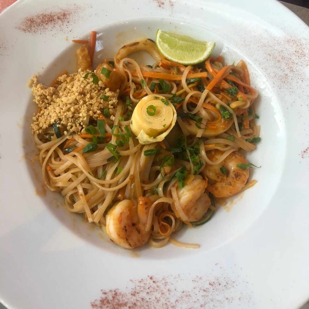 Pad Thai de mariscos 