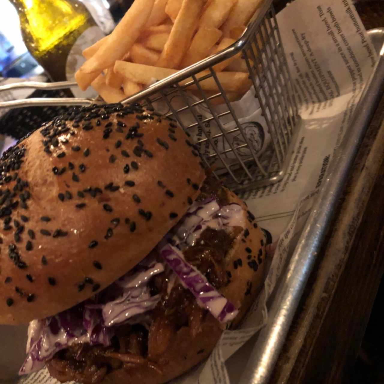 Pulled pork sandwich