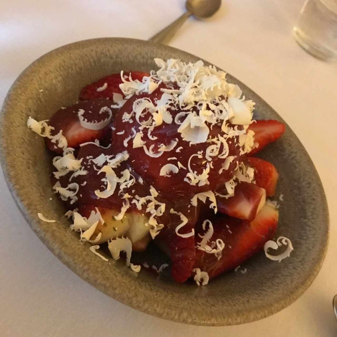 fresas con helado de coco