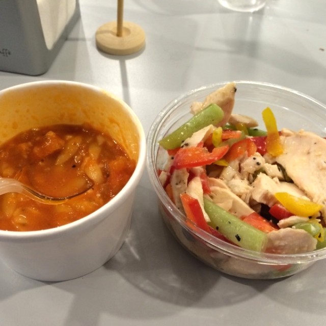 Lemon Chicken Salad & Tomato Soup