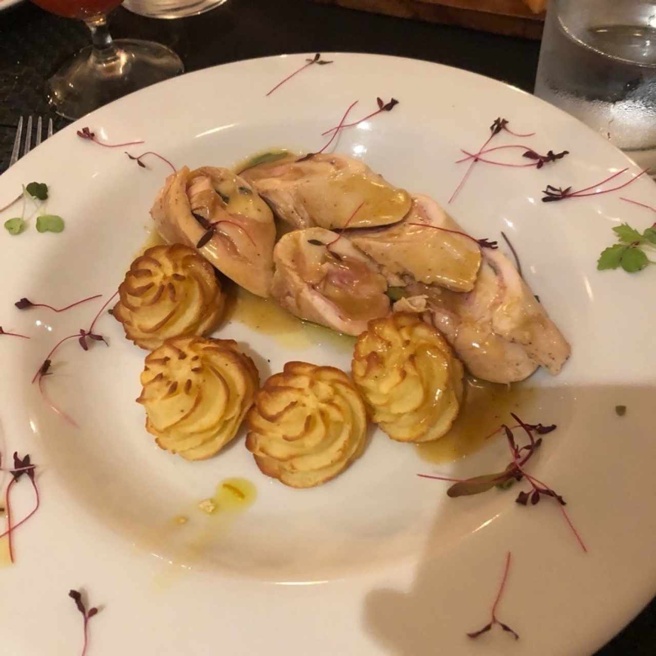 prosciutto con papas duquesas