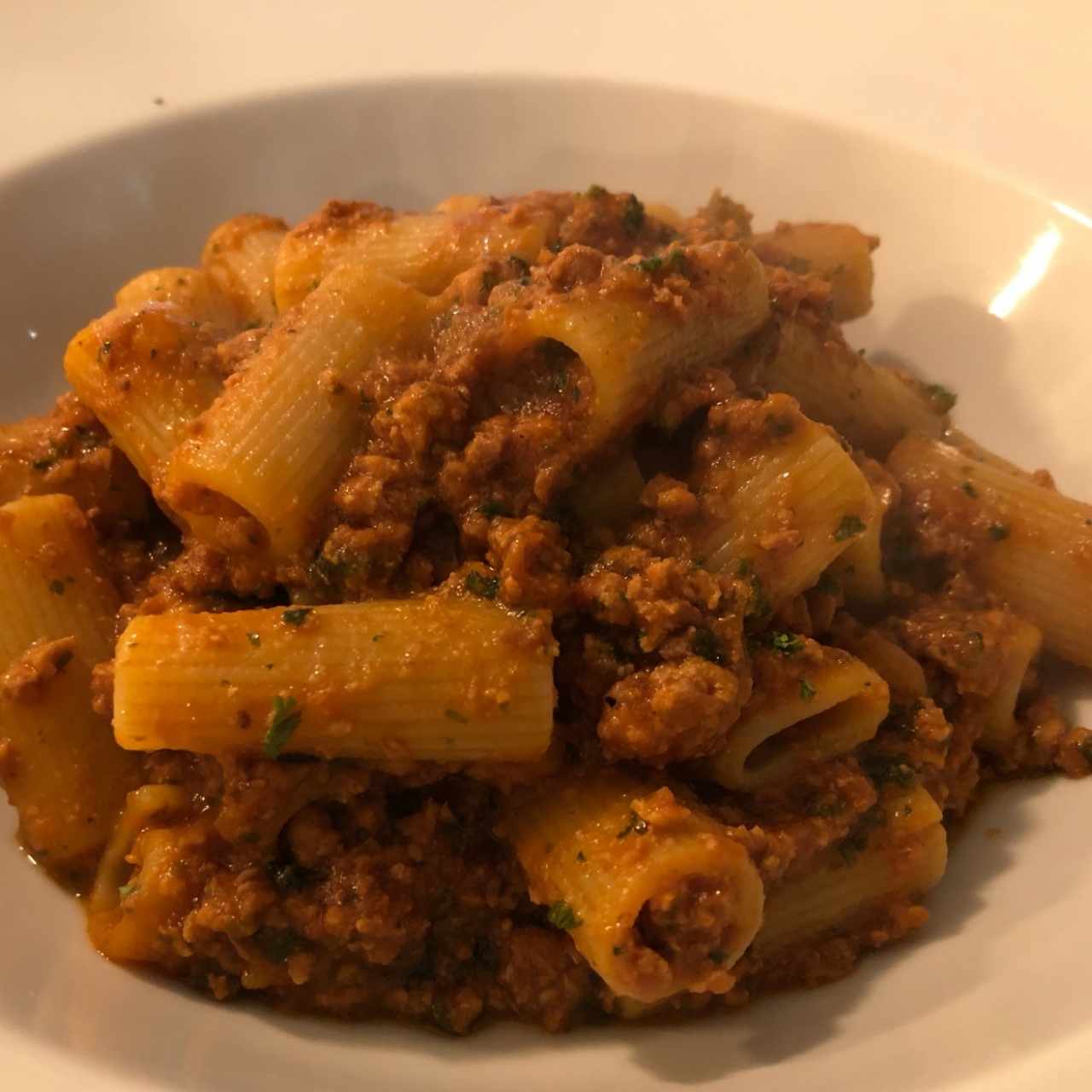 Rigatoni con Ragu de Mariscos 