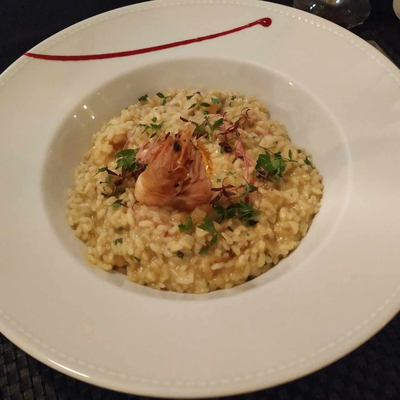 Risotto de camarones