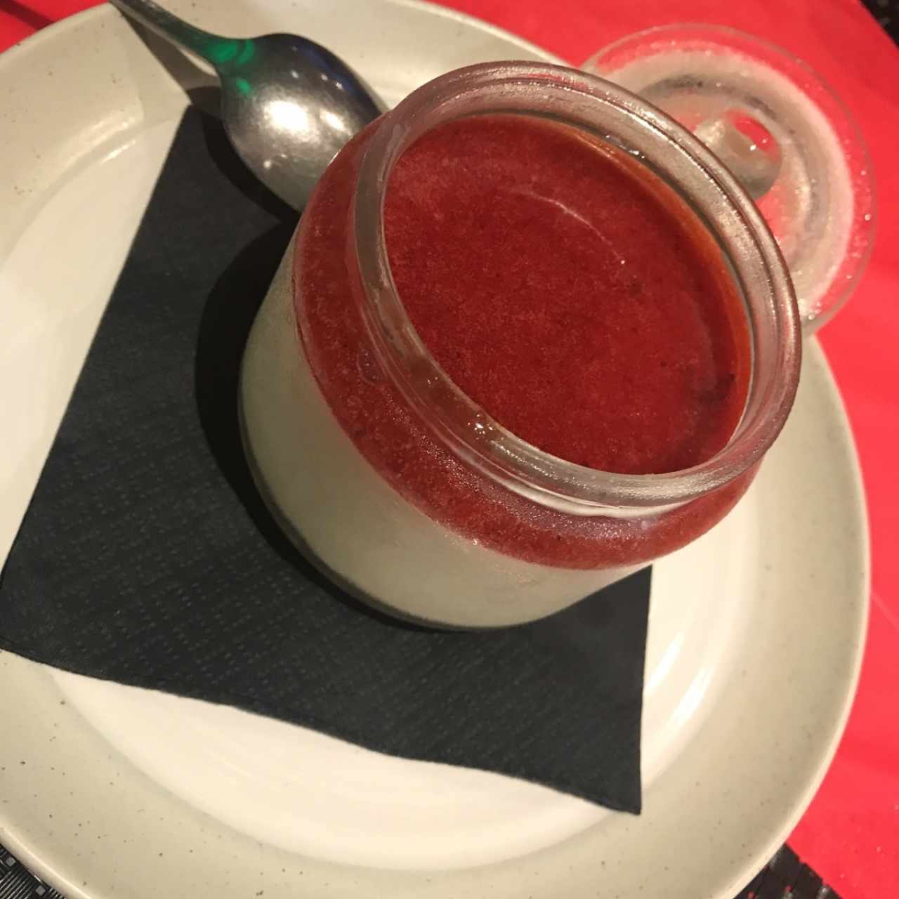 panna cotta de fresas