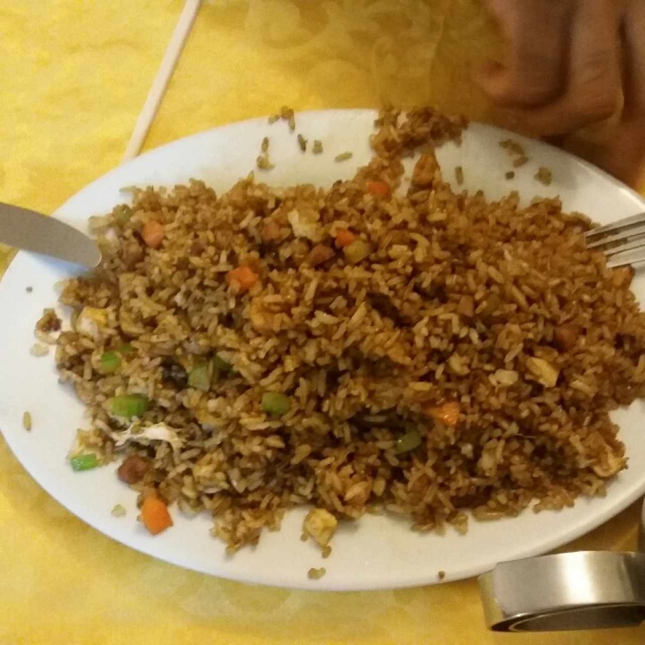 arroz frito en combinación