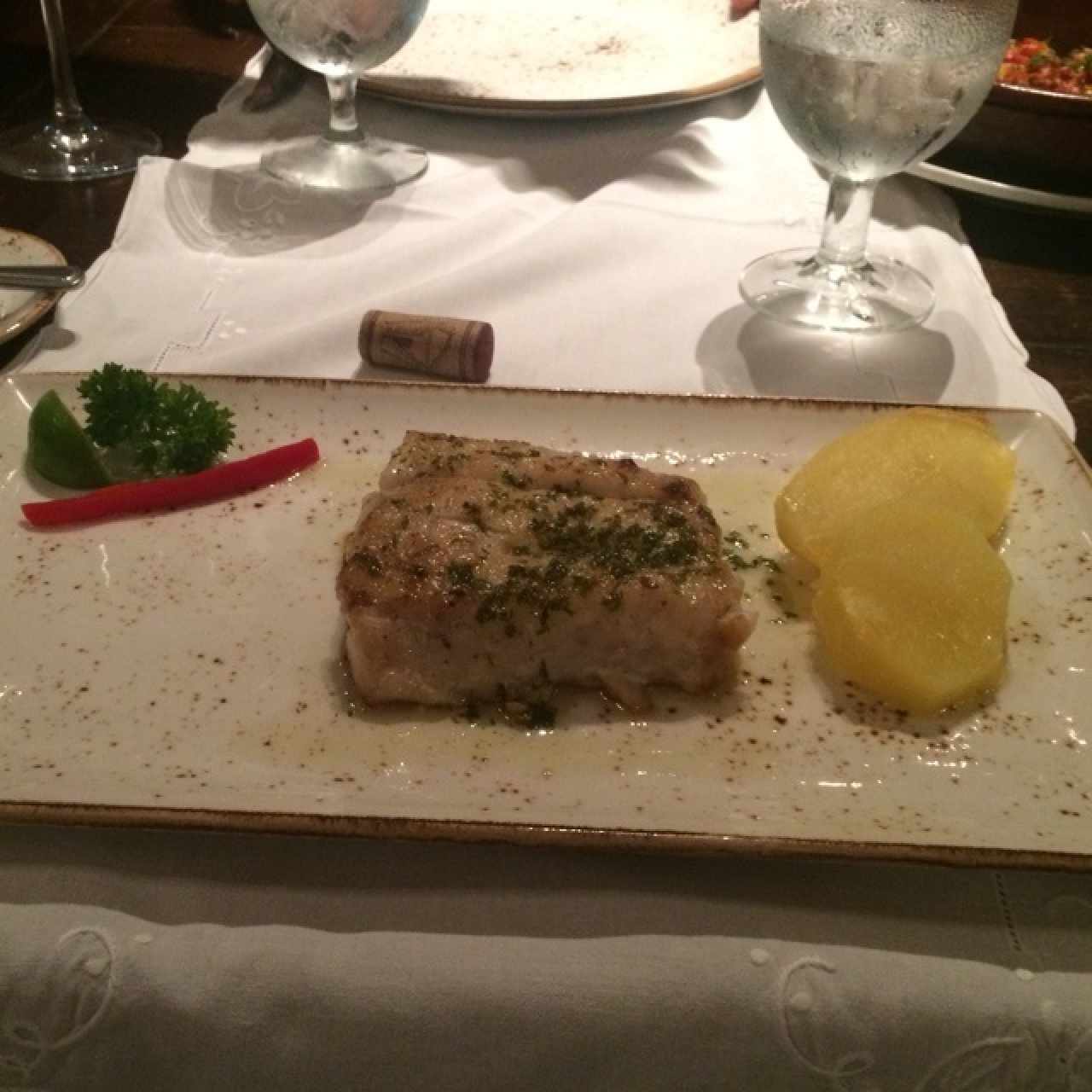 Corvina a la Plancha en jugo de limón