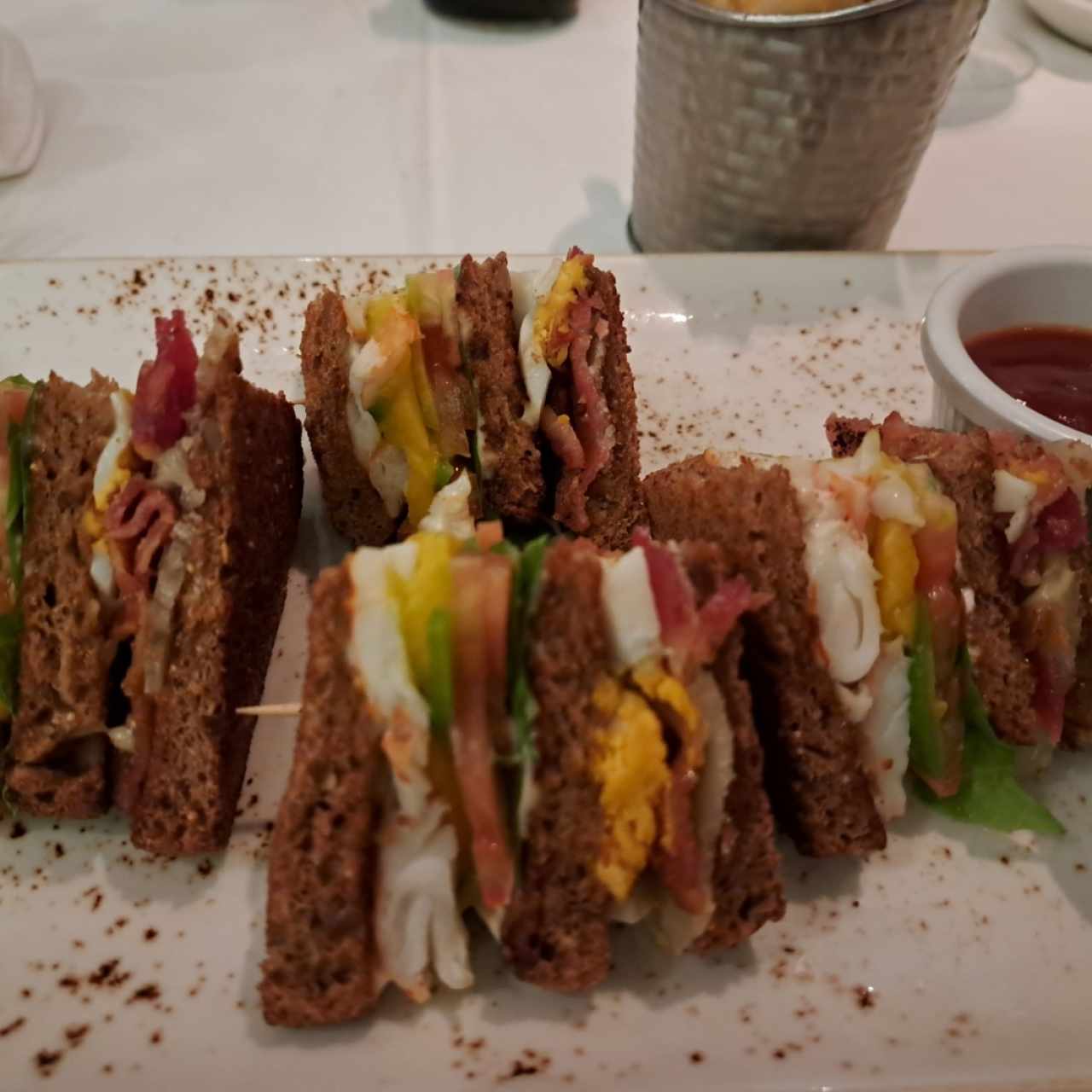 Club Sandwich de langostino