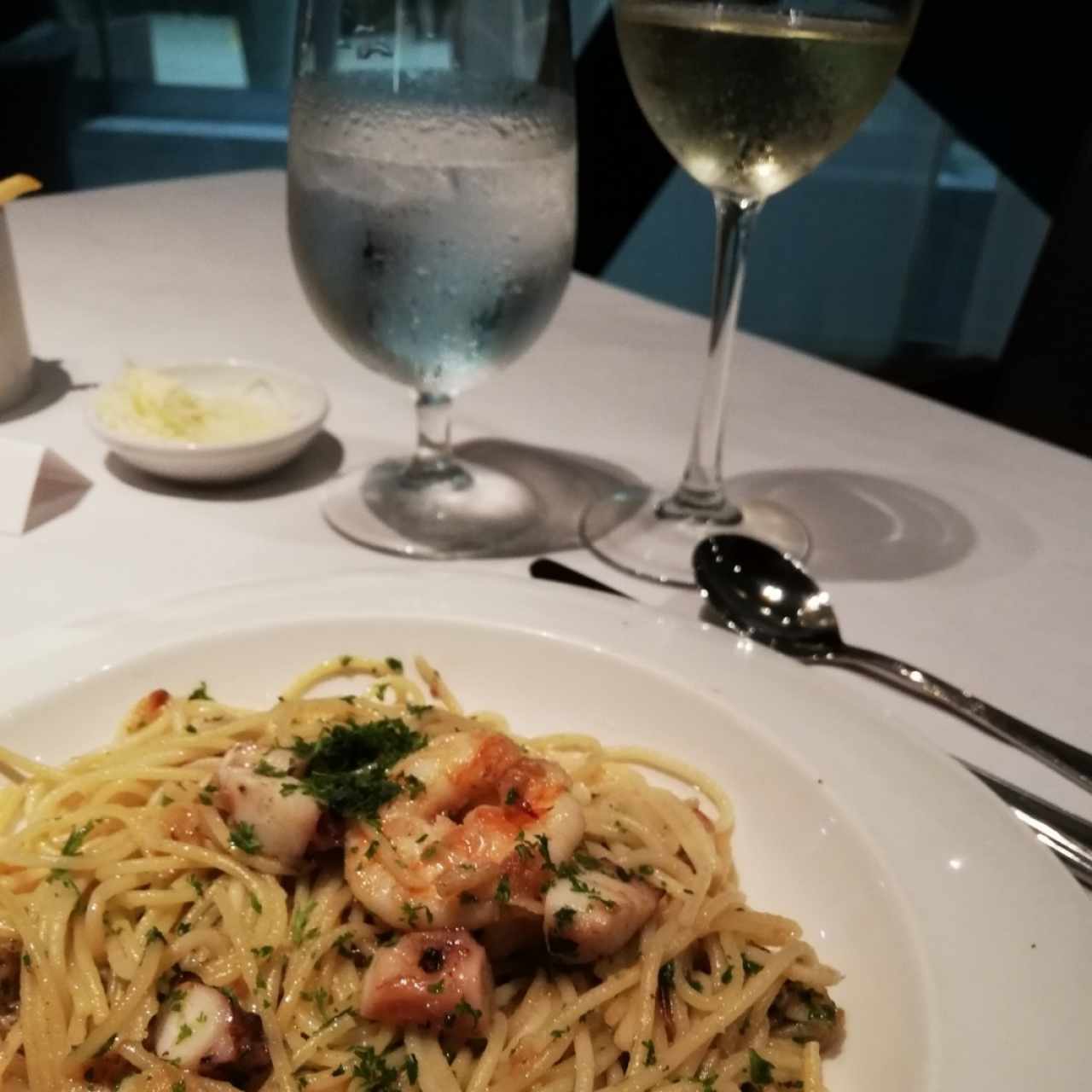 spaghetti de mariscos