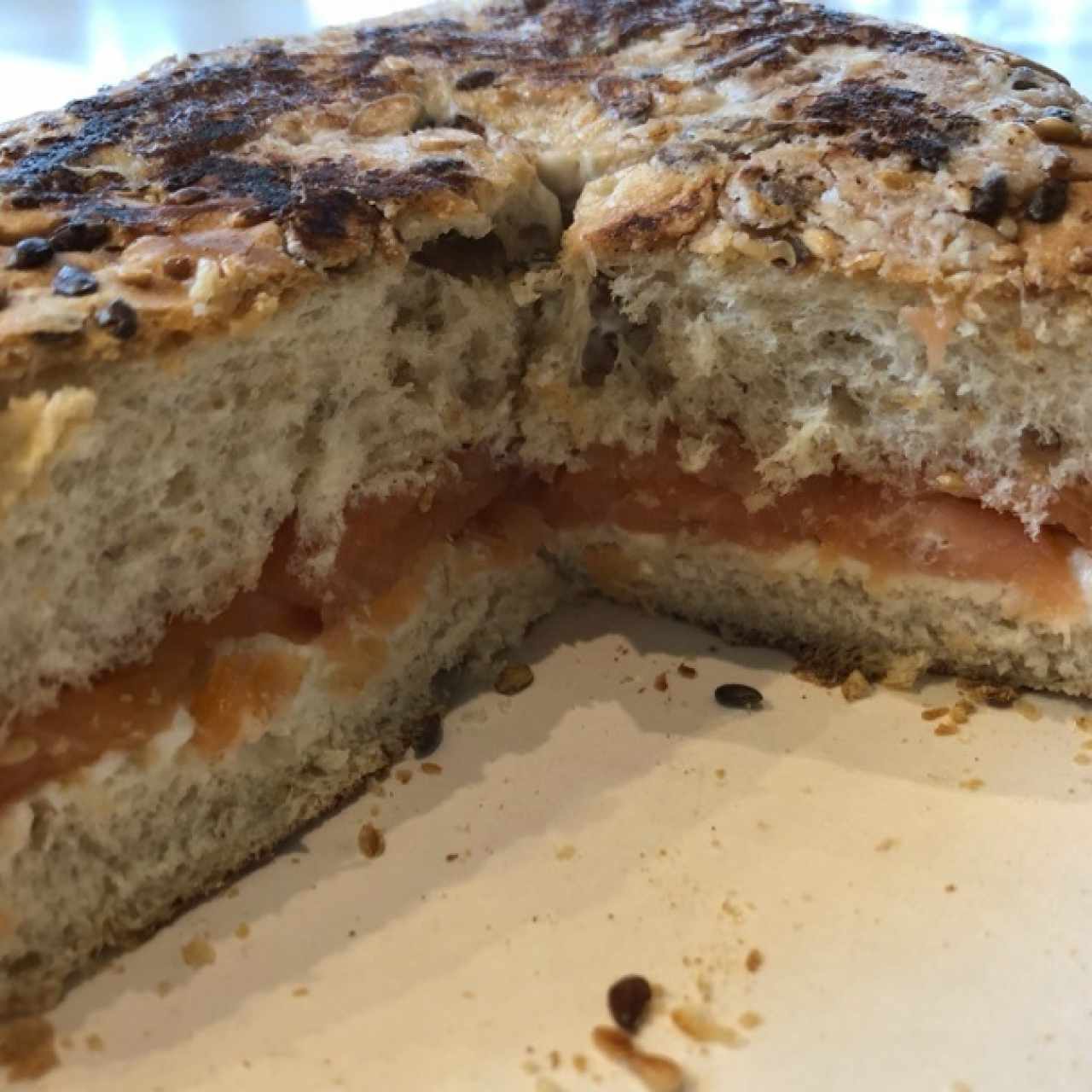 pan con salmón