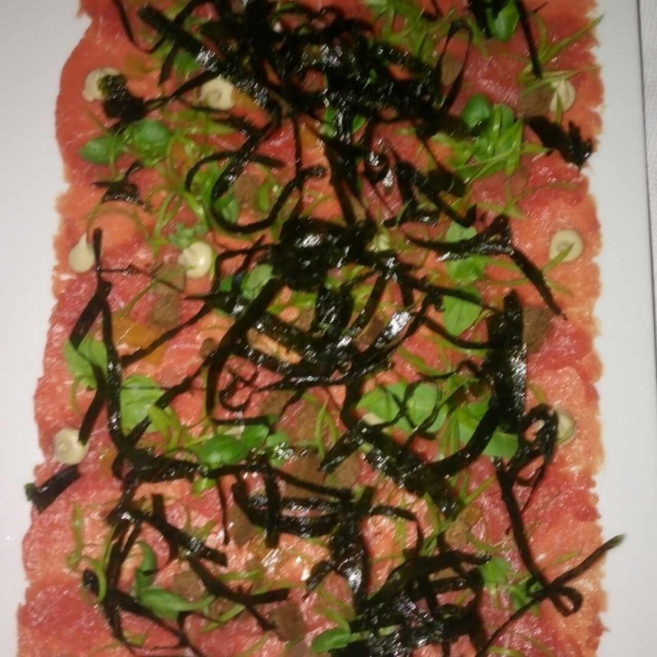 Carpaccio asiático de filete angus