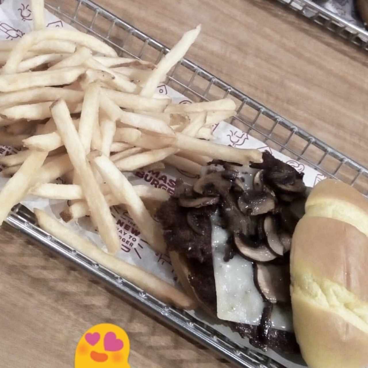 mushroom swiss burger