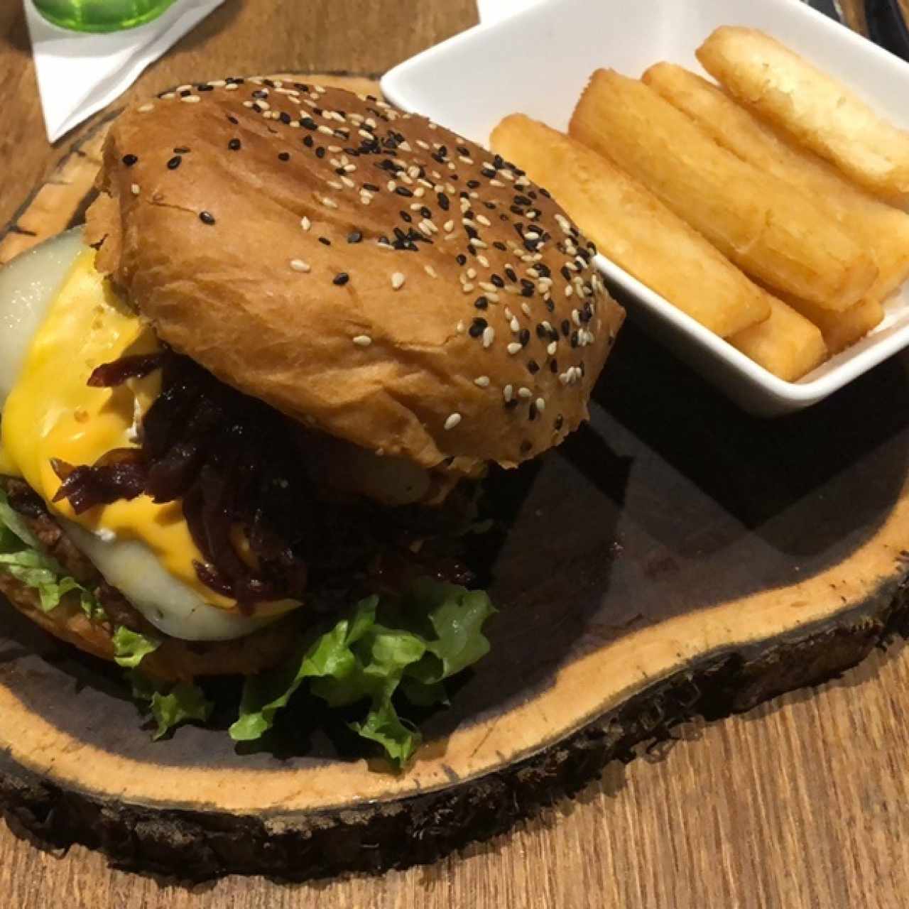 4 cheese burger.