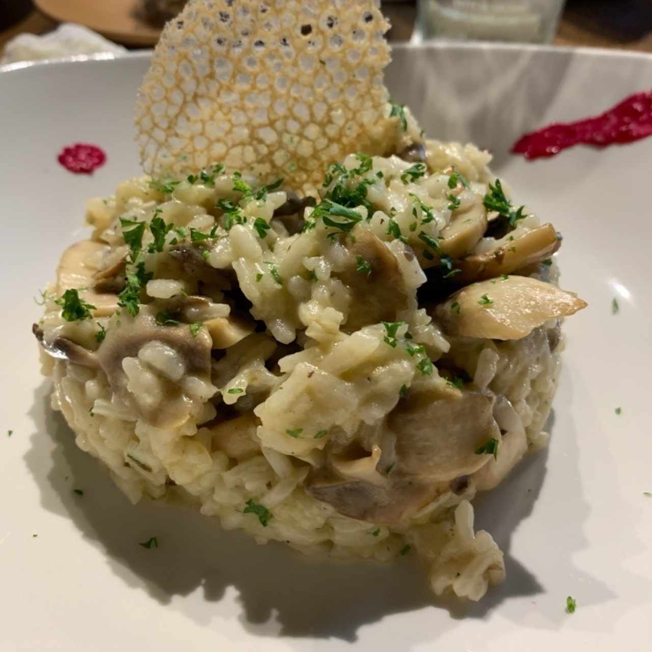 risotto con hongos