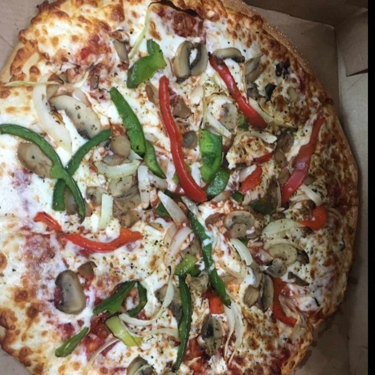 pizza vegetariana sin aceitunas