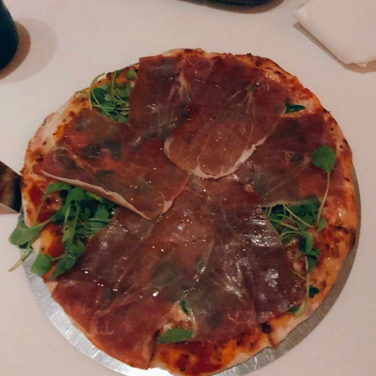 Pizza de Prosciutto di Parma & rúgula