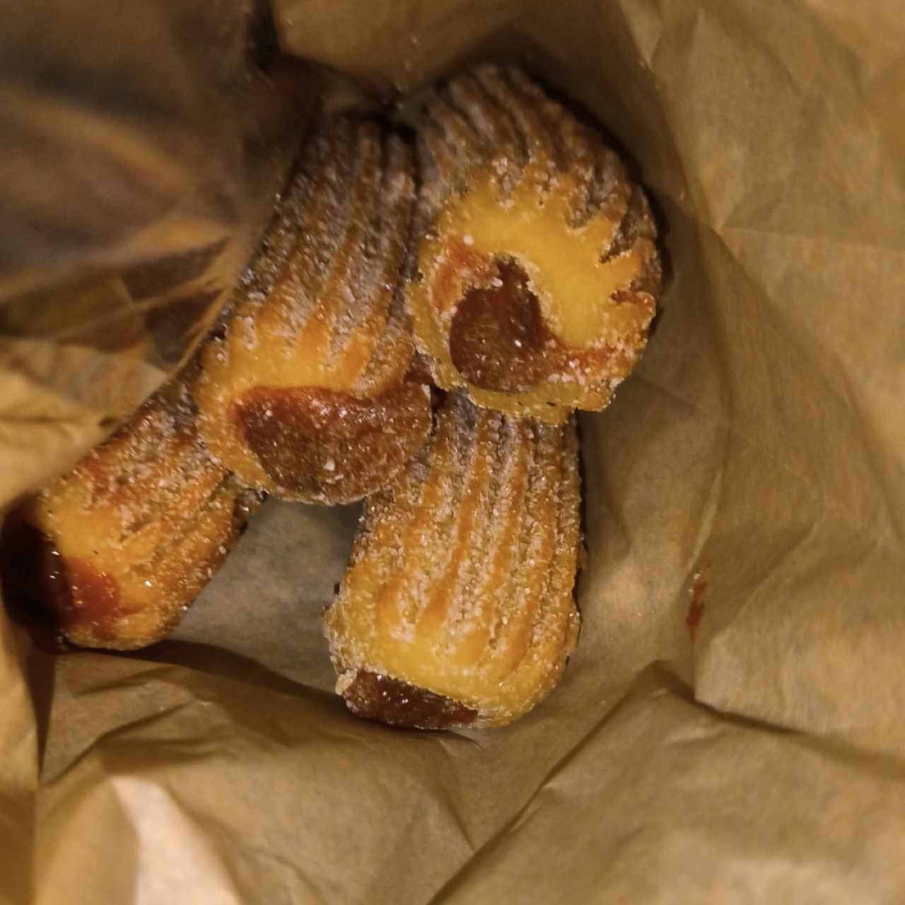 Churros rellenos de manjar