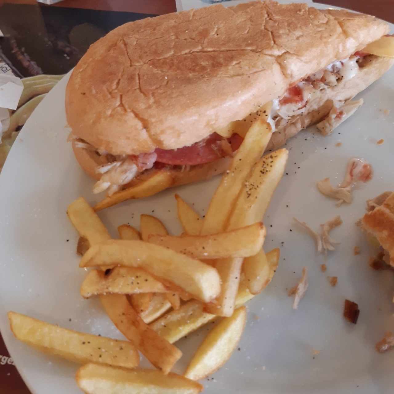 sándwich cubano (aquí la mitad del servicio)