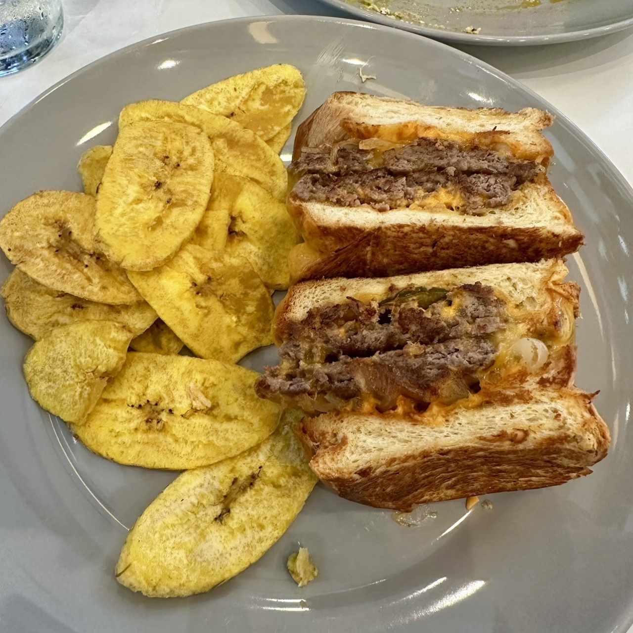 Double Patty Melt With Plantains