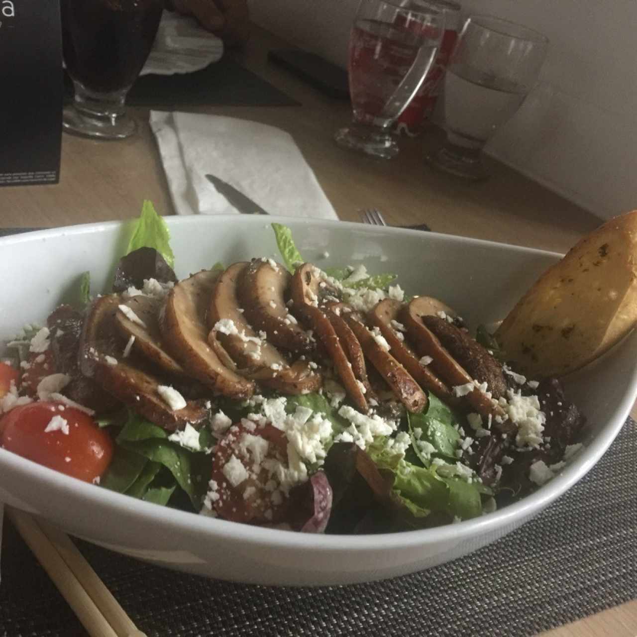 Ensalada con portobellos