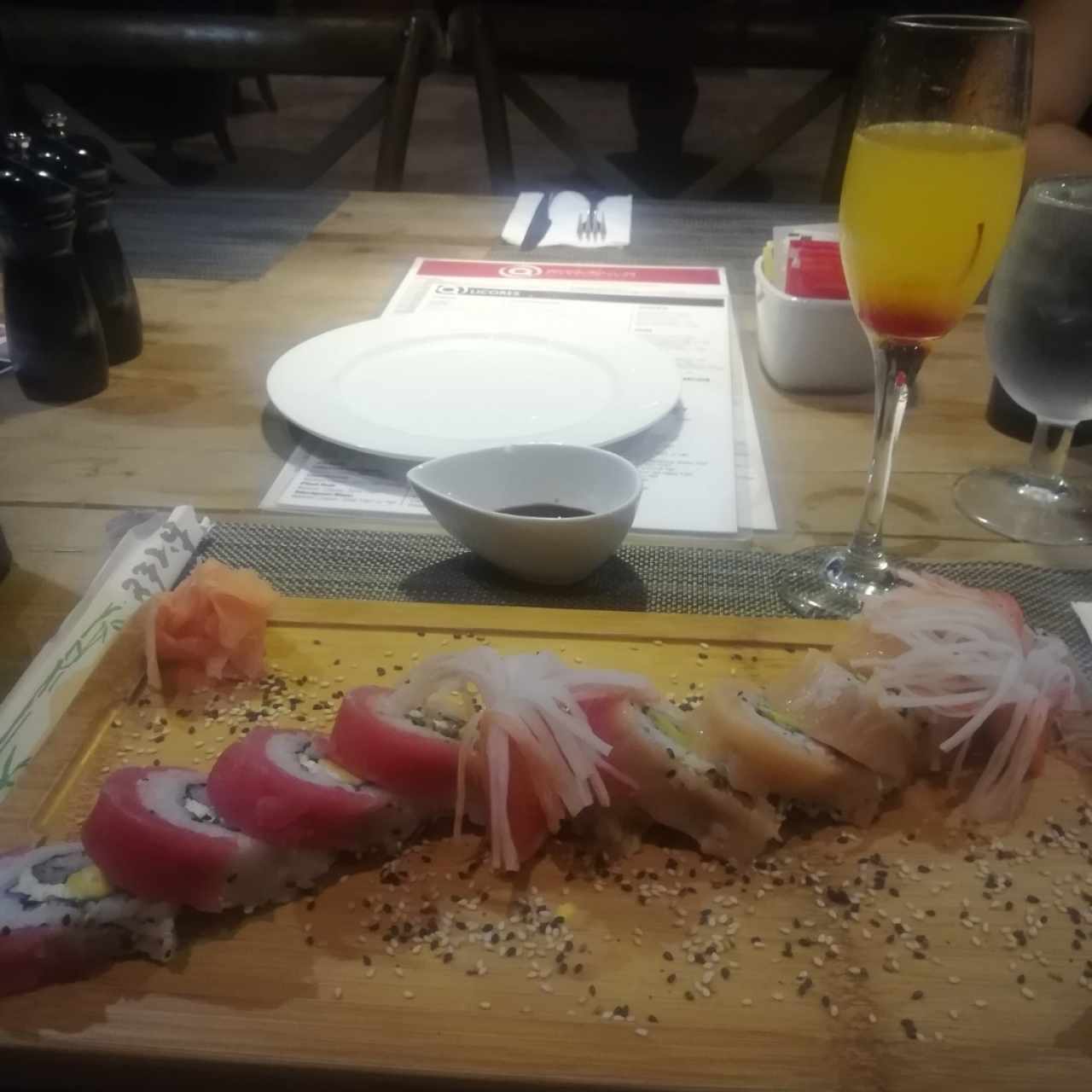 spiral roll y mimosa