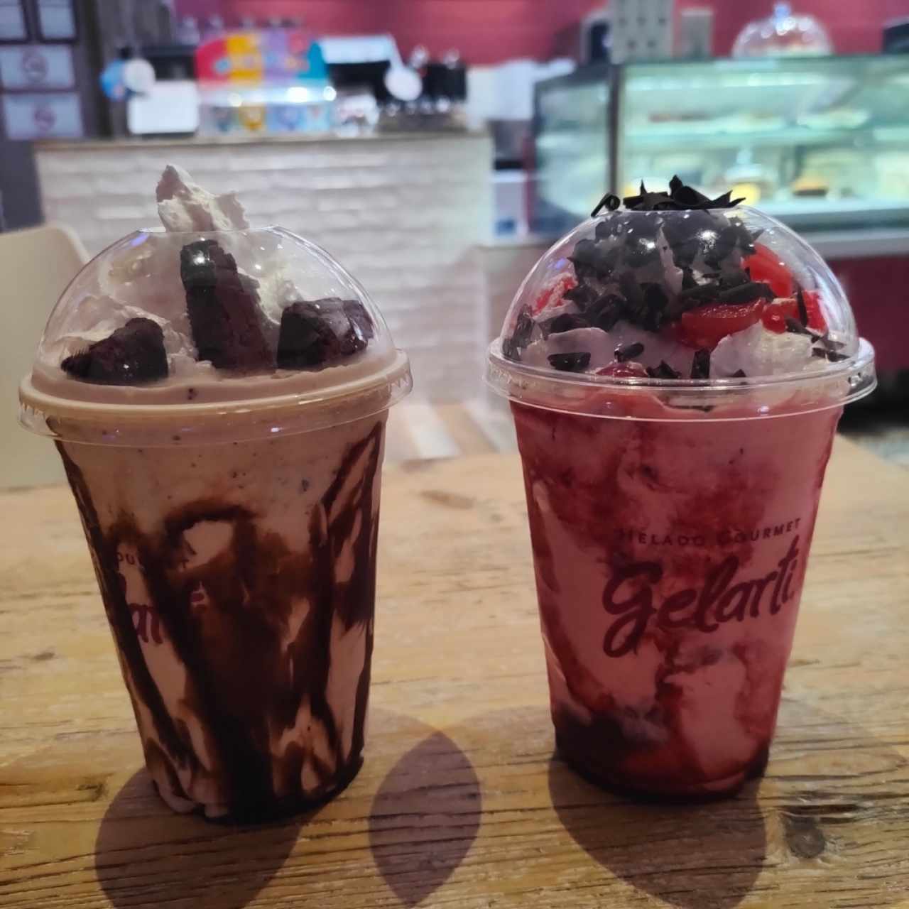 milkshakes Brownie y Frutos del bosque 