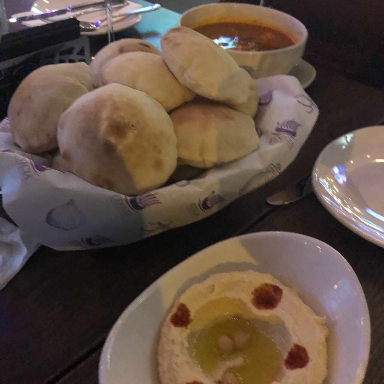 pan pita con hummus 