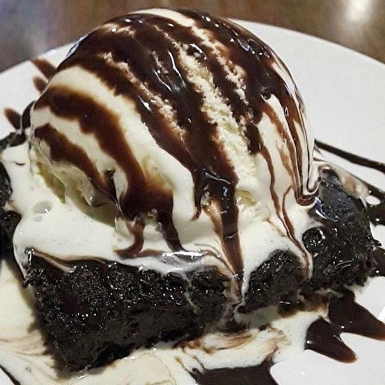 brownie con helado!