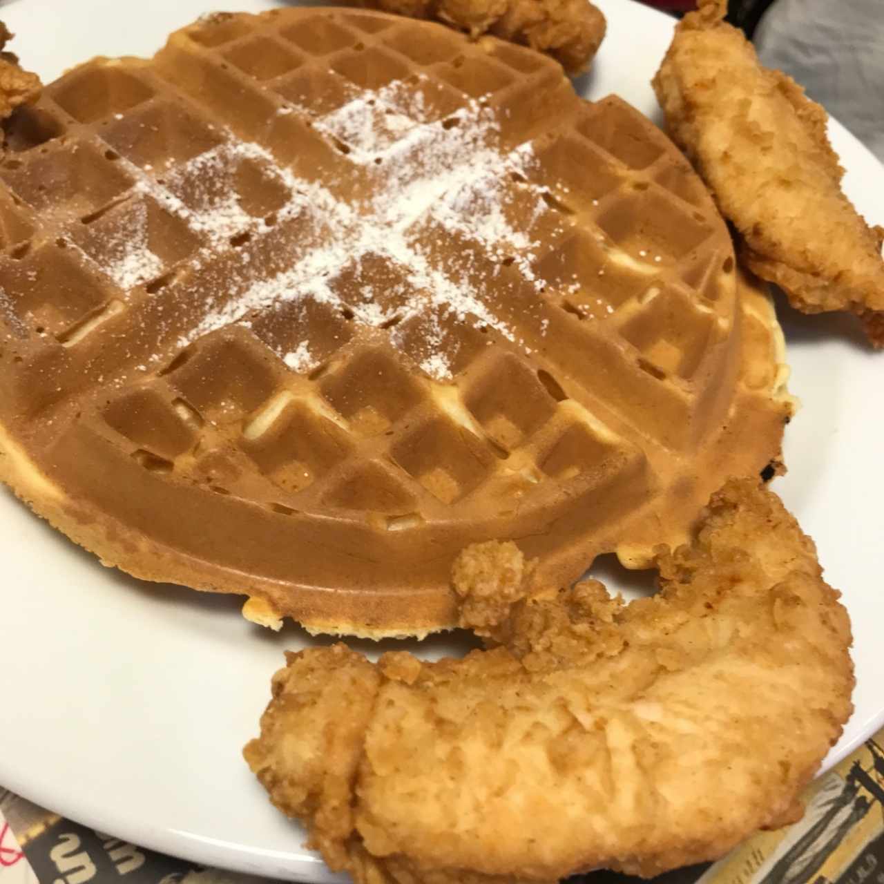 waffles and chicken 