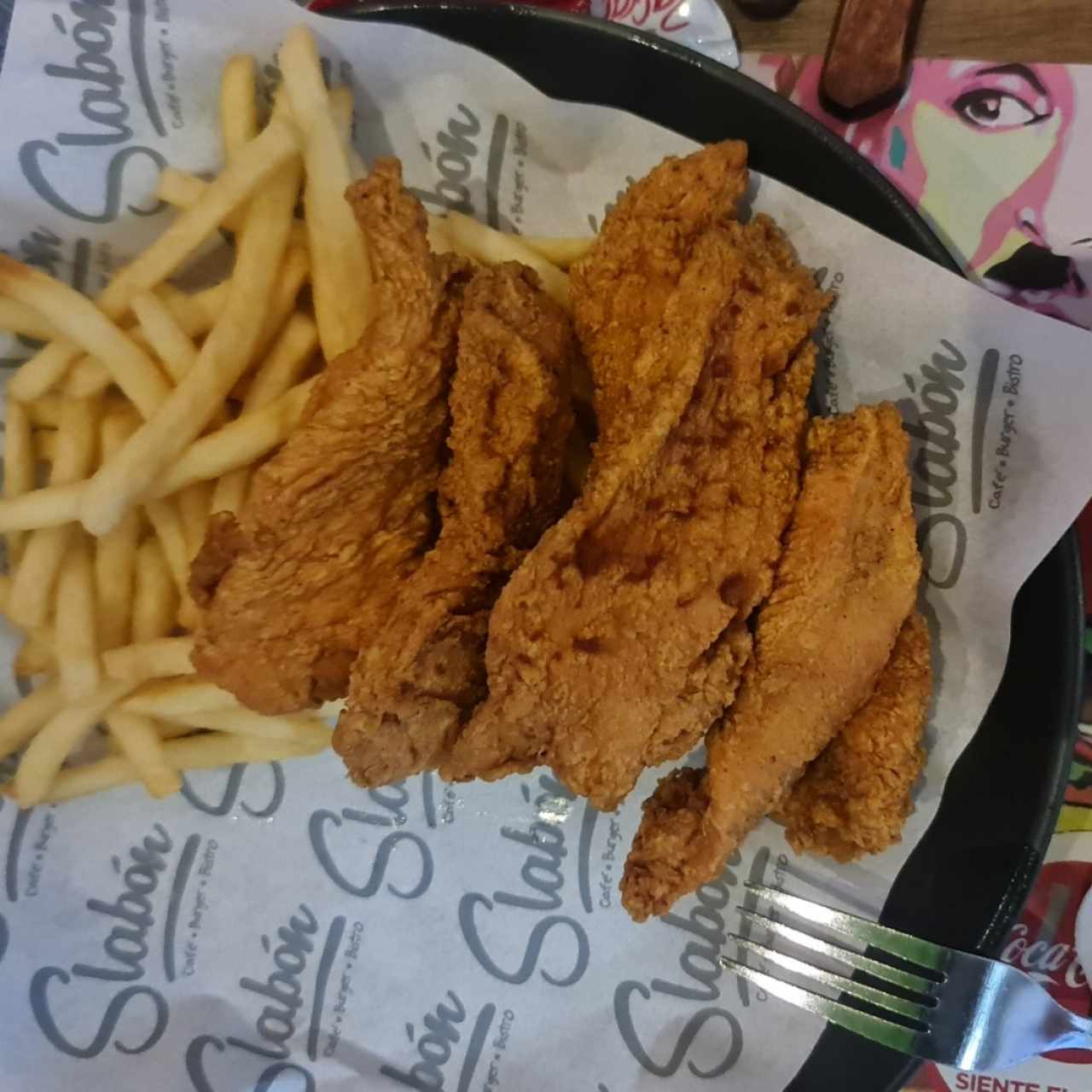 chicken tenders and fries...