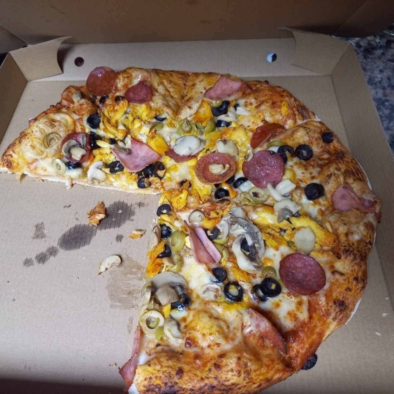 Pizza especial familiar combinacion