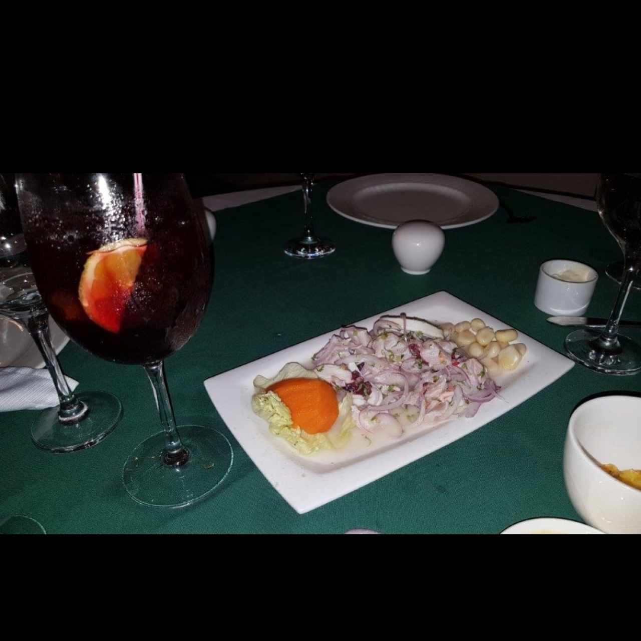 ceviche y sangría