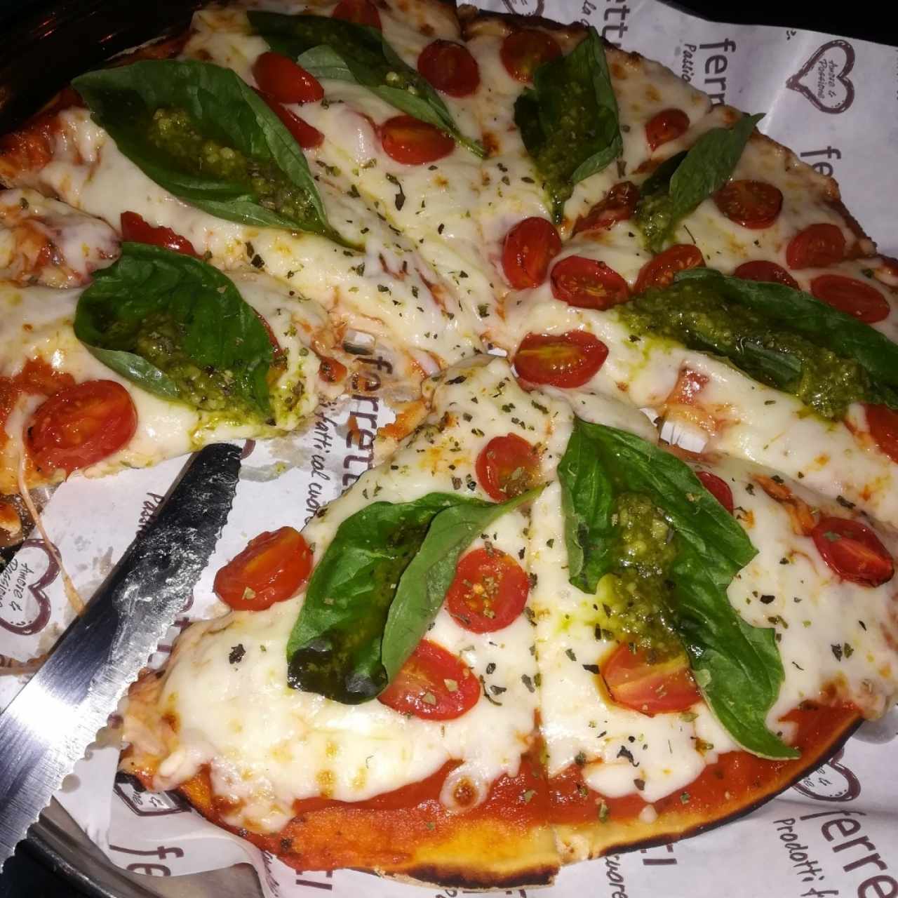 Pizza Pesto... Estupenda! 