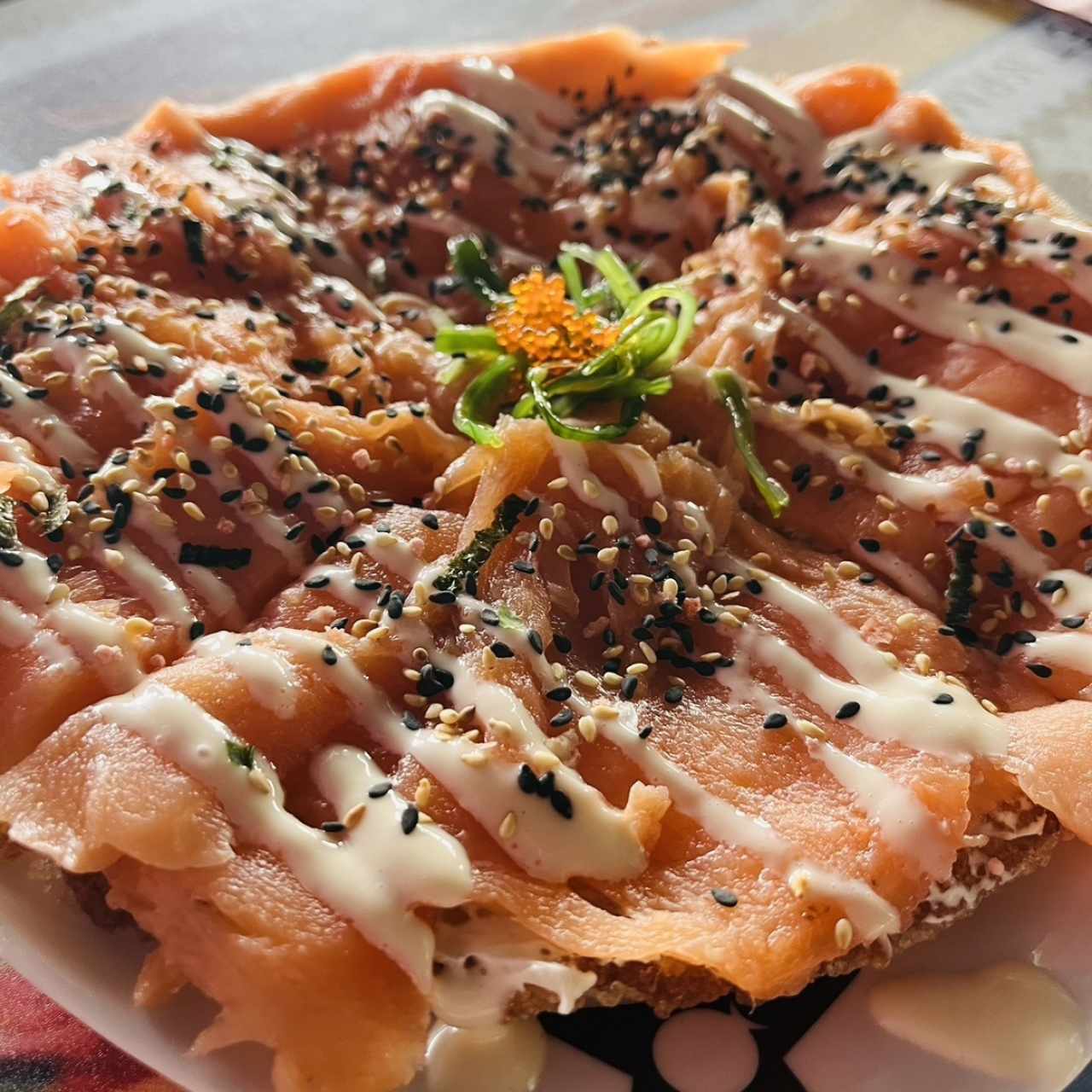 Pizza de salmon 