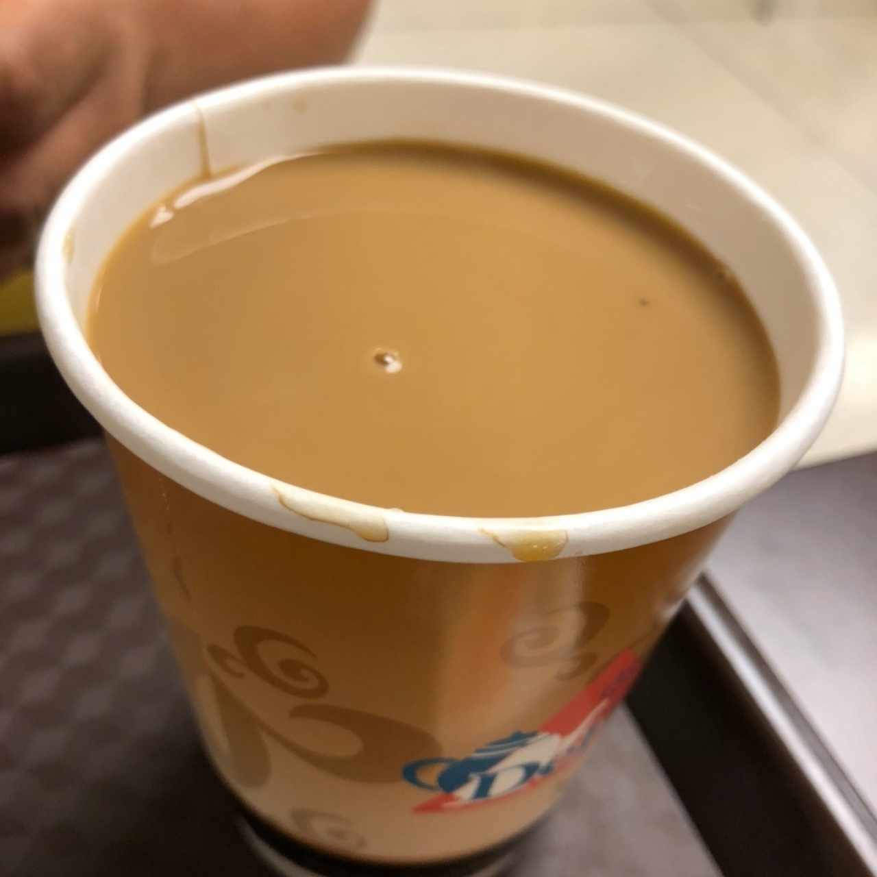 café con leche caliente