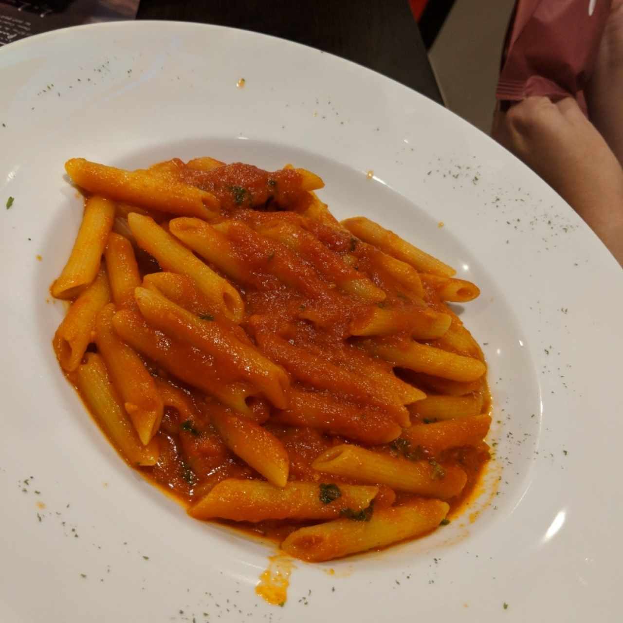 Penne en salsa roja