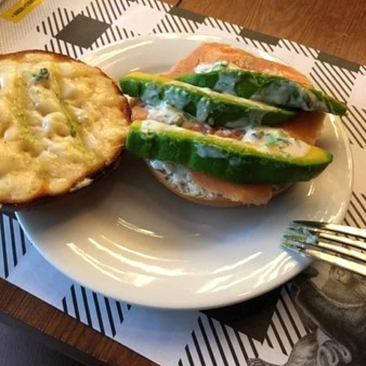 bagel de salmón