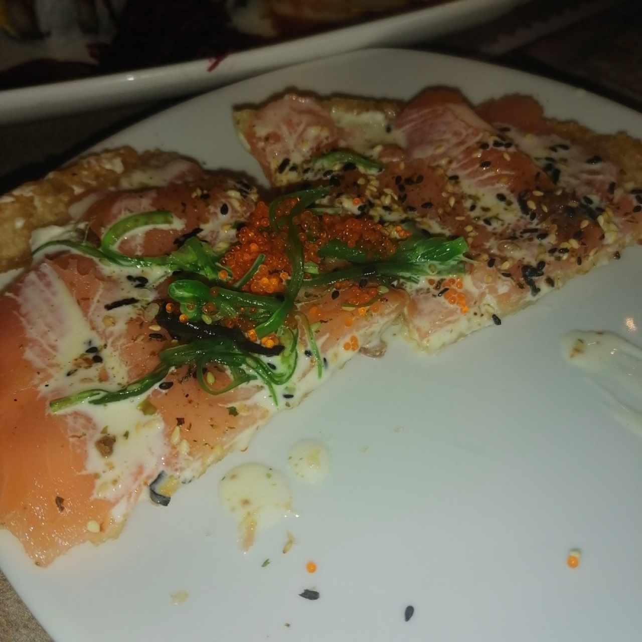 Pizza de Sushi de Salmón