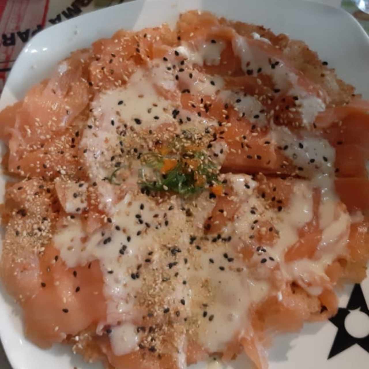 pizza de salmón ahumado