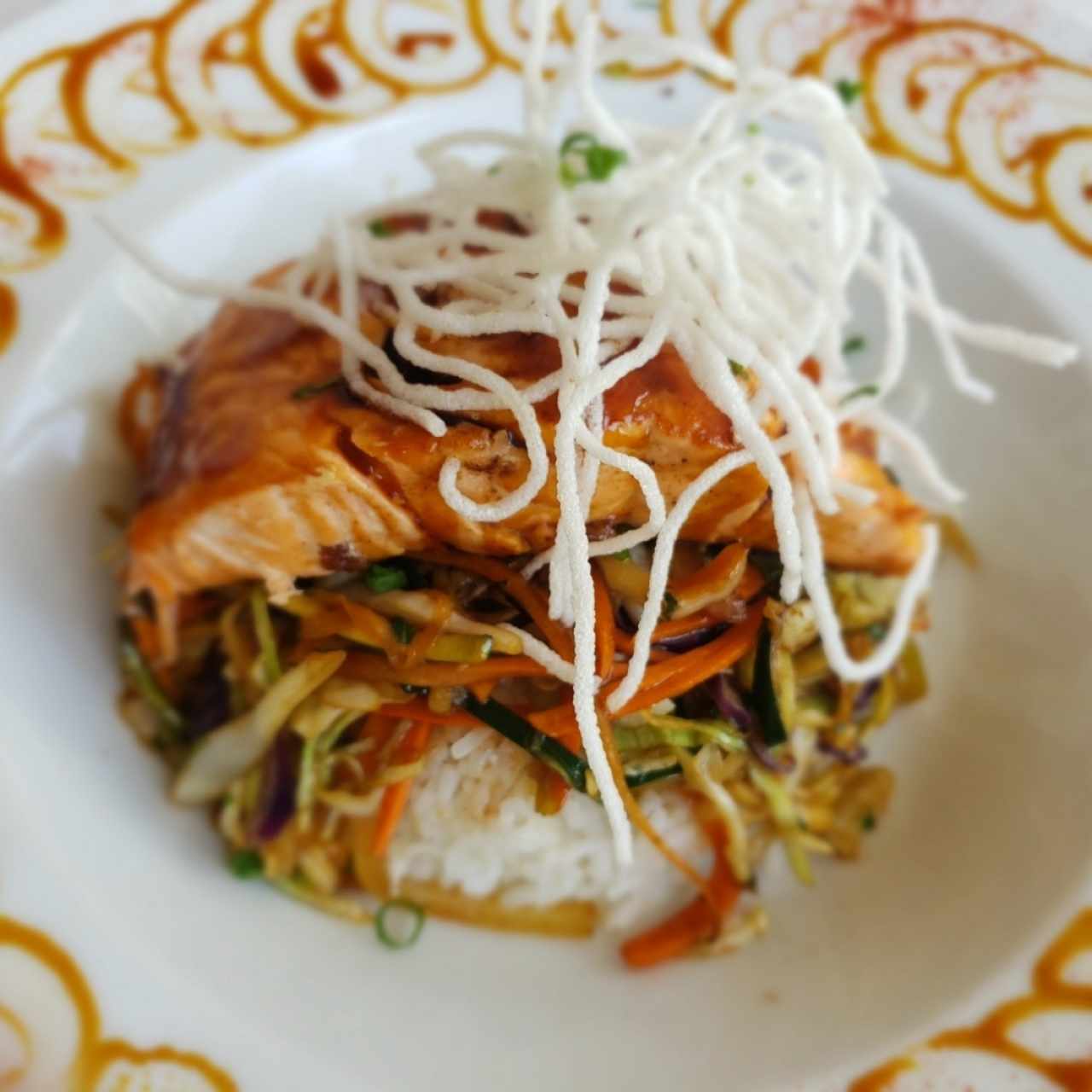 Salmón teriyaki 